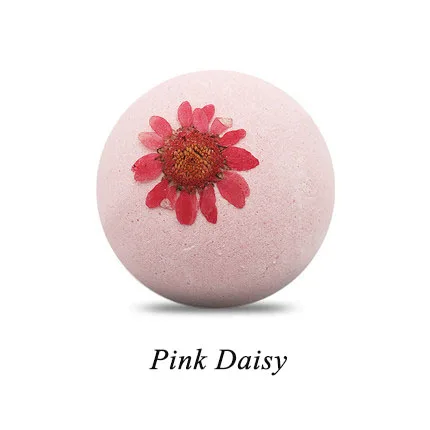 Pink daisy Соляной шар для ванны органическая соль для ванны натуральный пузырьковый душ бомбы для ванны мяч спа тела отбеливающий легкий эфирное масло шарик для ванны - Цвет: Pink daisy