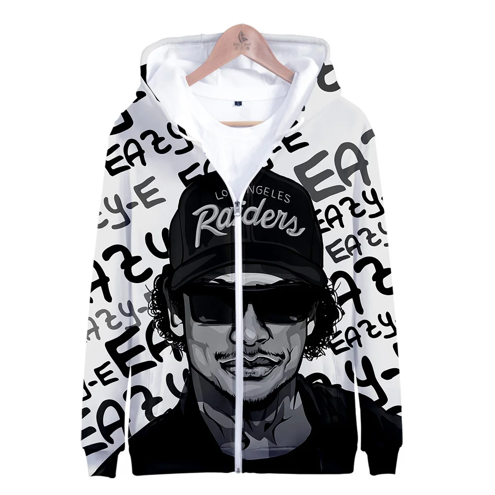 

RIP Gangsta Rap Eazy E 3D Print Zip Up Women/Men Hoodie Sweatshirt Streetwear Hip Hop Whit Pocket Hooded Zipper Jacket Outwear