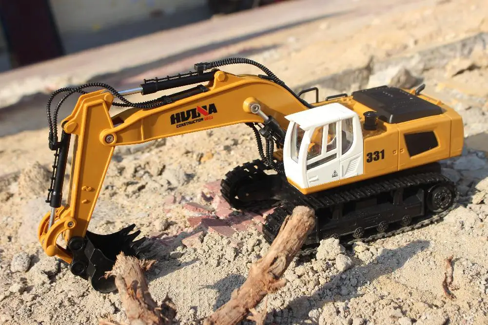 RCtown HuiNa игрушки 1331 1/16 2,4G 9CH электрический Rc экскаватор инженерные копания модель грузовика