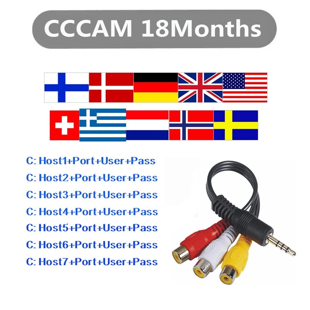 

Free panel CCcam Cline for 1 2 Year 7lines Europe Support Spain Receptor Cccams cline 7 lines
