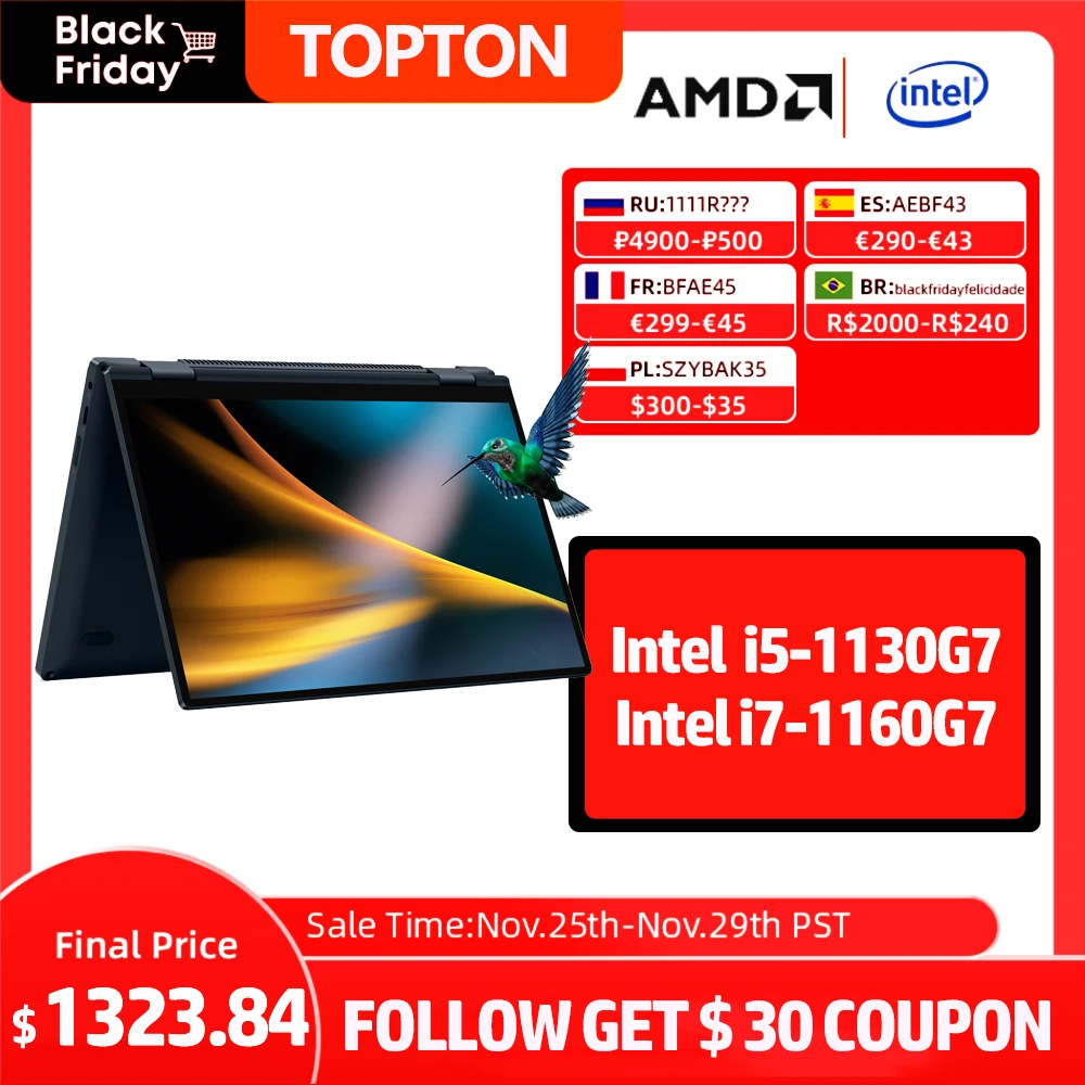 Нетбук One Mix 4 Yoga Platinum Edition CPU 11 Core I7-1160G7 10 1 &quotМини карманный ноутбук ультрабук