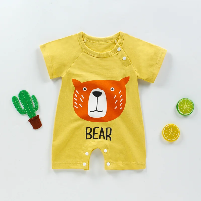 Infant jumpsuit summer romper animal print girl boy cotton suit newborn climbing cartoon rompers cheap stuff baby products Infant jumpsuit summer romper animal print girl boy cotton suit newborn climbing cartoon rompers cheap stuff baby products