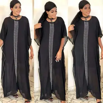 

African dresses for women Plus Size Summer chiffon Dresses Dashiki Loose Style Nigeria Women outside party dresses for party