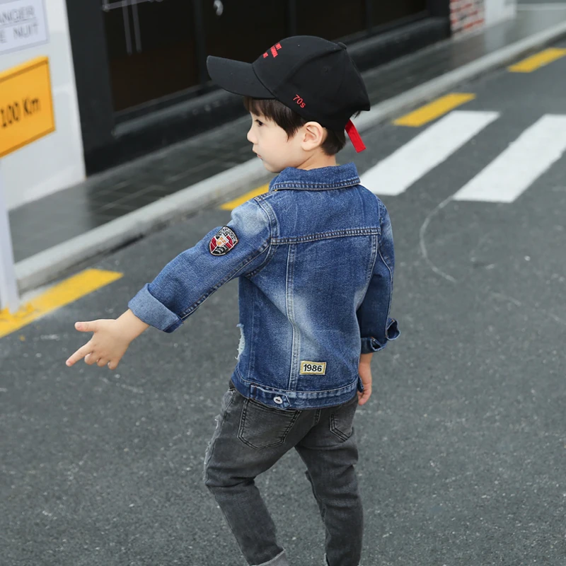 New Denim Jacket For Boys Fashion Coats Children Clothing Autumn Baby Girls Clothes Outerwear Cartoon Spring Jean Jackets