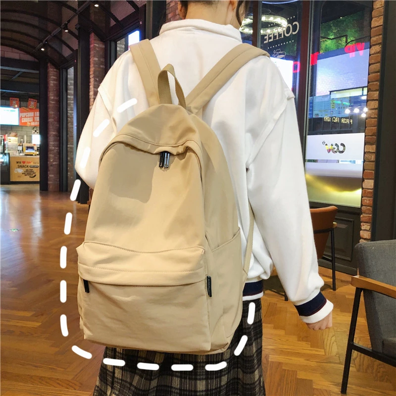 

2020 Simple Classic Designe Cotton Women Backpack School Student Book Bag Leisure Travel Young Backbags for school girls boys