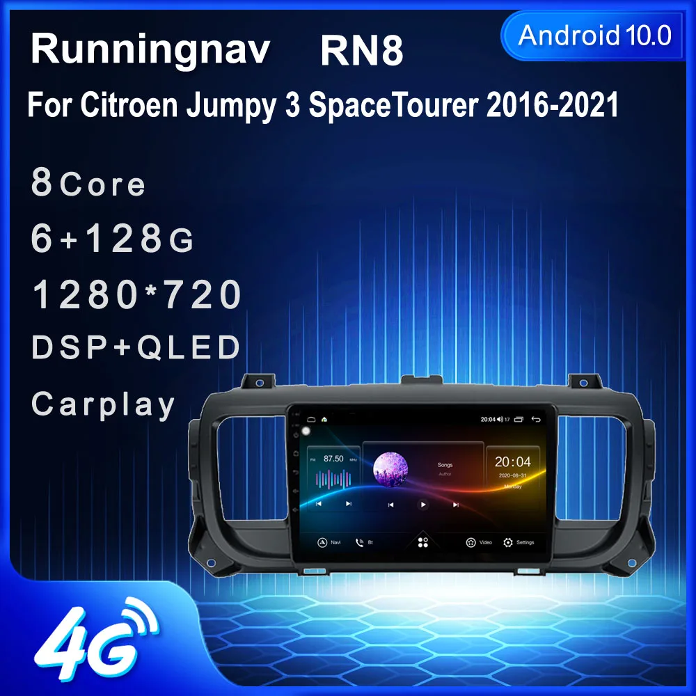 

4G LTE Android 10.1 For Citroen Jumpy 3 SpaceTourer 2016 2017 - 2021 Car Radio Multimedia Video Player Navigation GPS RDS No Dvd