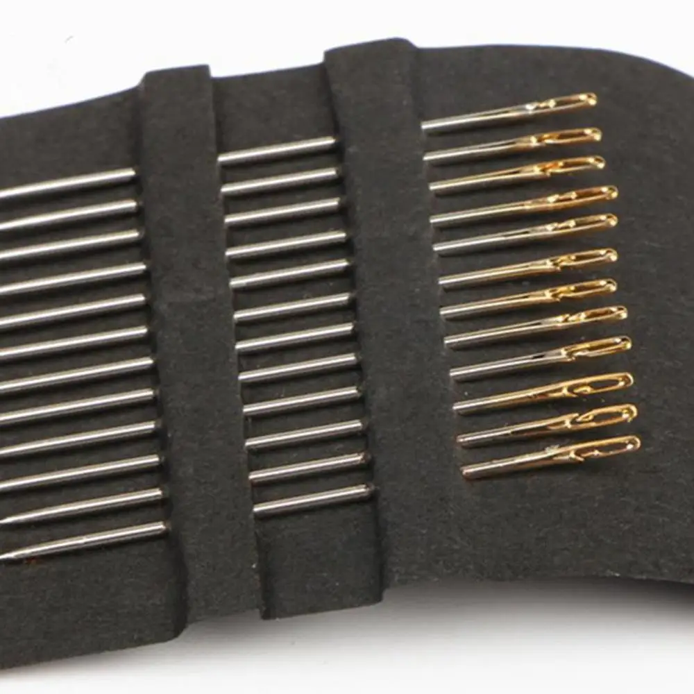

One Second-Needles Self Threading Needles Hand Sewing Repair Set of 12 Cloth Needles