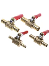  6mm-12mm Hose Barb Inline Brass Water Oil Air Gas Fuel Line Shutoff Ball Valve Pipe Fittings 