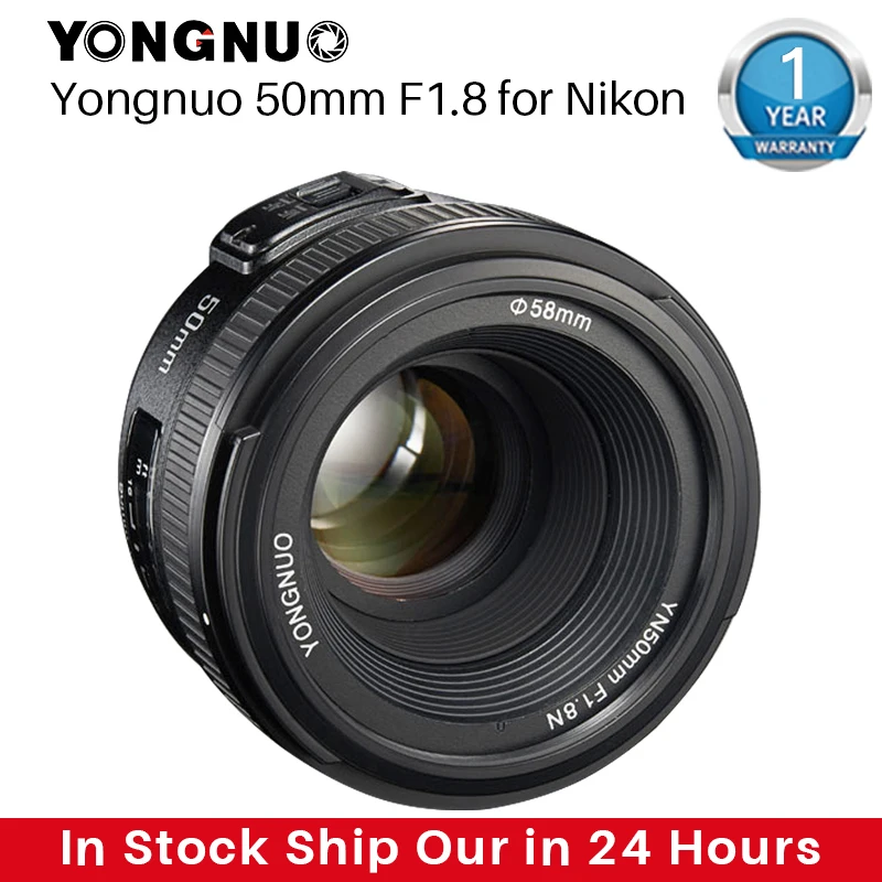 YONGNUO YN50MM F1.8 Camera Lens for Nikon D800 D5100 D5200 D5300 Large Aperture AF MF DSLR Camera Lens For Sony ZV-1 RX100 VII