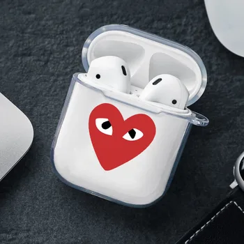 

Soft Silicone Heart Frosted Earphone Case for Airpods 2 1 Bluetooth Airpods Cover for Airpods Pro Anti-fall Protective Shell