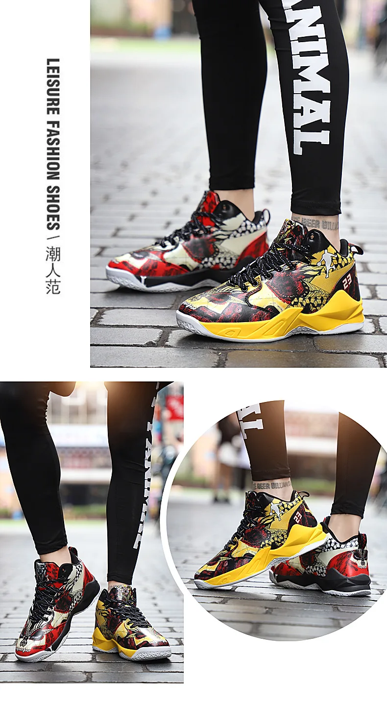 Мужская модная обувь; индивидуальная спортивная обувь с граффити; Баскетбольная обувь «Мандарин Дак»; уличные ботинки; Мужская Обувь jordan