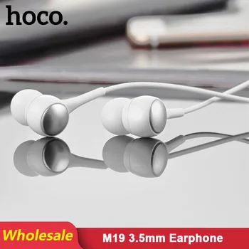 

HOCO M19 30 pcs/Lots Wholesale Earphones Headsets With Built-in Microphone 3.5mm In-Ear Wired Earphone For Samsung Huawei Xiaomi