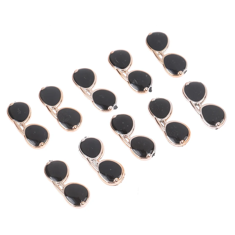 10 Pcs Mini Sunglasses Flatback Resin DIY Decor Play Toys for Dolls Fashion Accessories