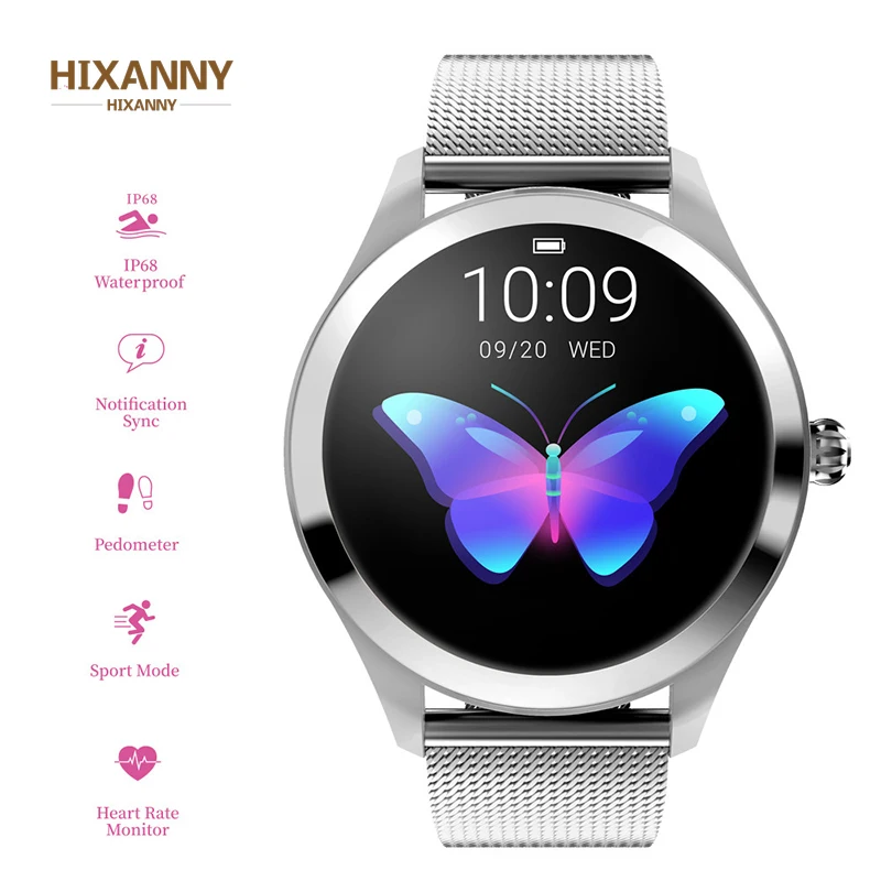 

High-end KW10 SmartWatch Women 1.04 Inch Screen IP68 Waterproof Heart Rate Monitor Physiological Reminder Sport Fitness Bracelet