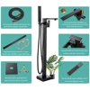 Quyanre Matte Black Square Bathtub Shower Faucets Floor Standing Faucet Hot Cold Water Shower Mixer Tap Bathroom Waterfall Mixer ► Photo 2/6