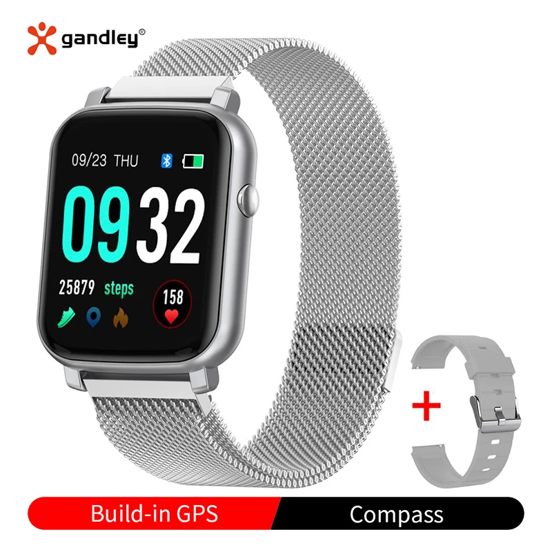 GANDLEY F1 смарт-часы фитнес-трекер напоминание Сообщения IP68 Водонепроницаемые