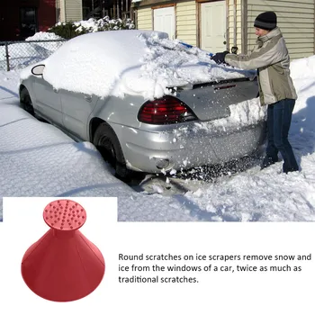 

Auto Car Magic Window Windshield Car Ice Scraper Shaped Funnel Snow Remover Deicer Cone Deicing Tool Car Glass Cleaning
