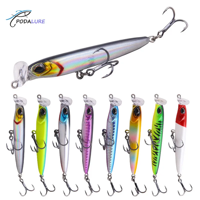 

Shallow Diving Drown Popper Minnows Jerkbaits Hard Fishing Lures