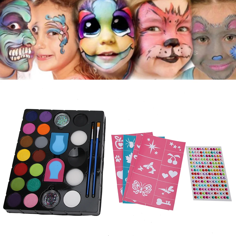Face Paint Body Painting Pigment Brush Glitter Powder Children DIY