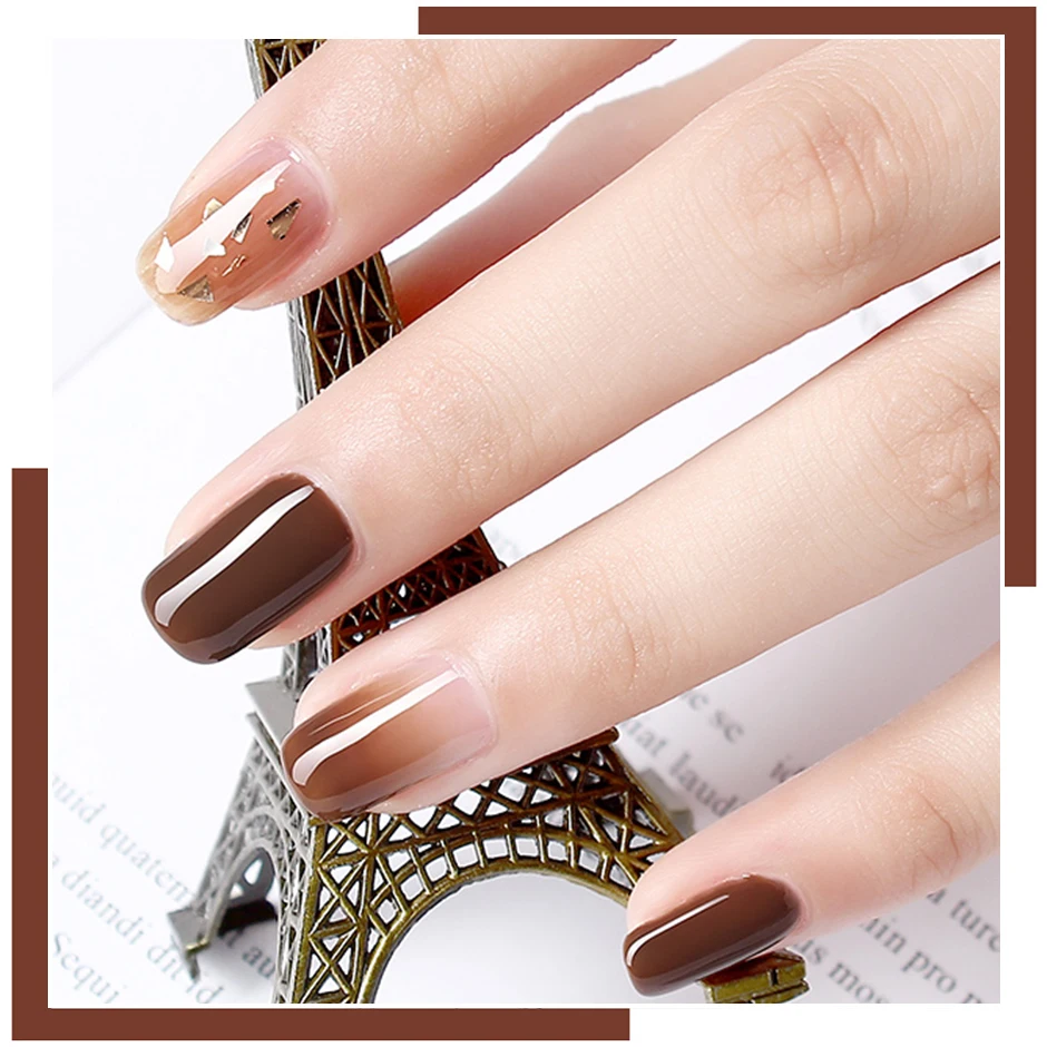 Полная красота Гель-лак 6 мл коричневый чистый цвет ногтей лак для ногтей замочить от УФ Гибридный кофейный лак для ногтей Инструменты CHCB01-06