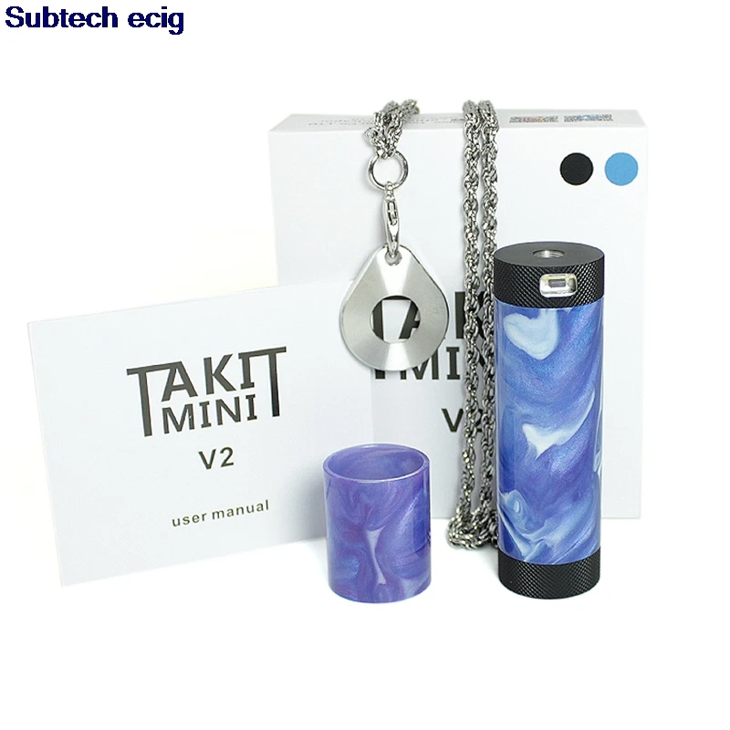 Coolvapor TAKIT MINI V2 18350 18650 механический мод 316 SS и полимерный материал макс. 30 Вт 80