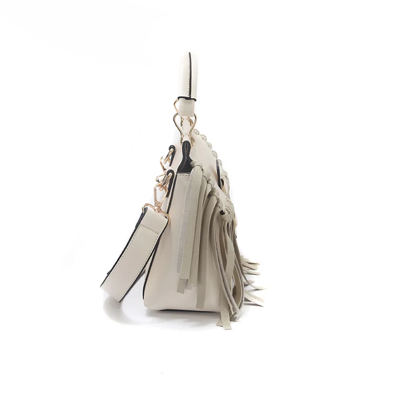 

2019 New Style Magnetic Snap Pillow Tassels Punk Style Men's Fashion Shoulder Hand WOMEN'S Bag