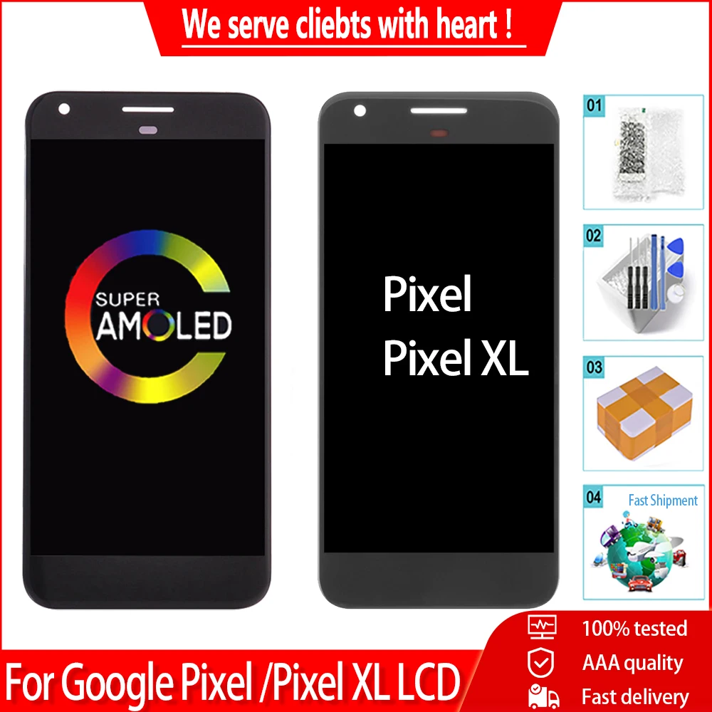 Дисплей AMOLED для Google Pixel XL ЖК-дисплей сенсорный экран AAA +++ без битых пикселей