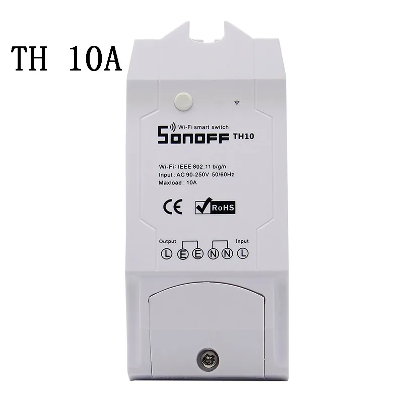 TH10 Sonoff Wi-Fi автоматический переключатель 10A/16A монитор температуры и влажности WiFi умный переключатель модуль управления домашний умный переключатель - Комплект: TH10