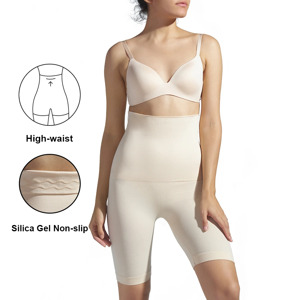 tummy control underwear SH-0009 High Waist Invisable Silicone Non-slip Shaper Shorts Large Size Shapewear Underwear shapewear