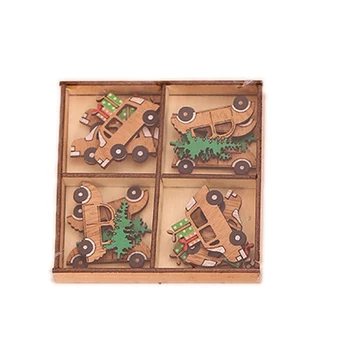 

Wooden Christmas Decor/Cartoon DIY Assembled Wooden Christmas Tree Santa/Christmas Atmosphere Decor/Christmas Children Gift