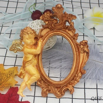 

Angel Photo Frame Resin Mold Silicone Picture Frame Fondant Candy Chocolate Mold
