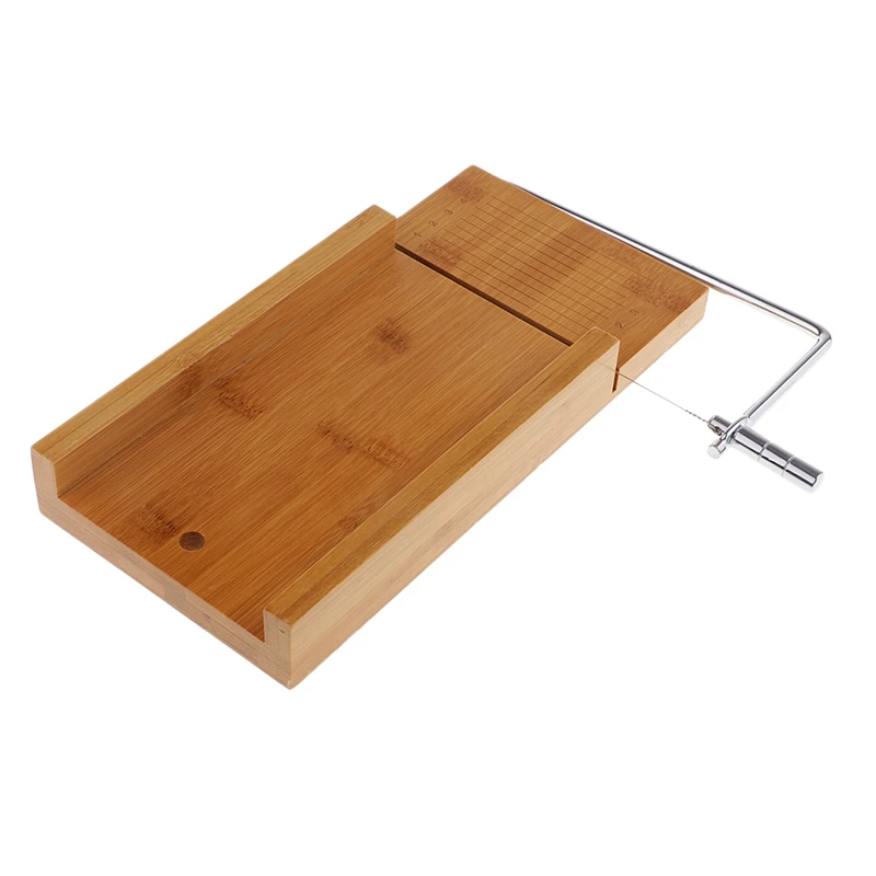 

Wooden Stainless Steel Soap Cutter Candle Cakes Chocolates Cutting Tool with Wire Cutter for Christmas Wedding Soap Making