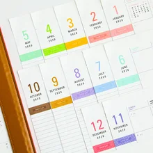 Настольный ежемесячный коврик А4 18 листов красочные большие размеры календарные страницы