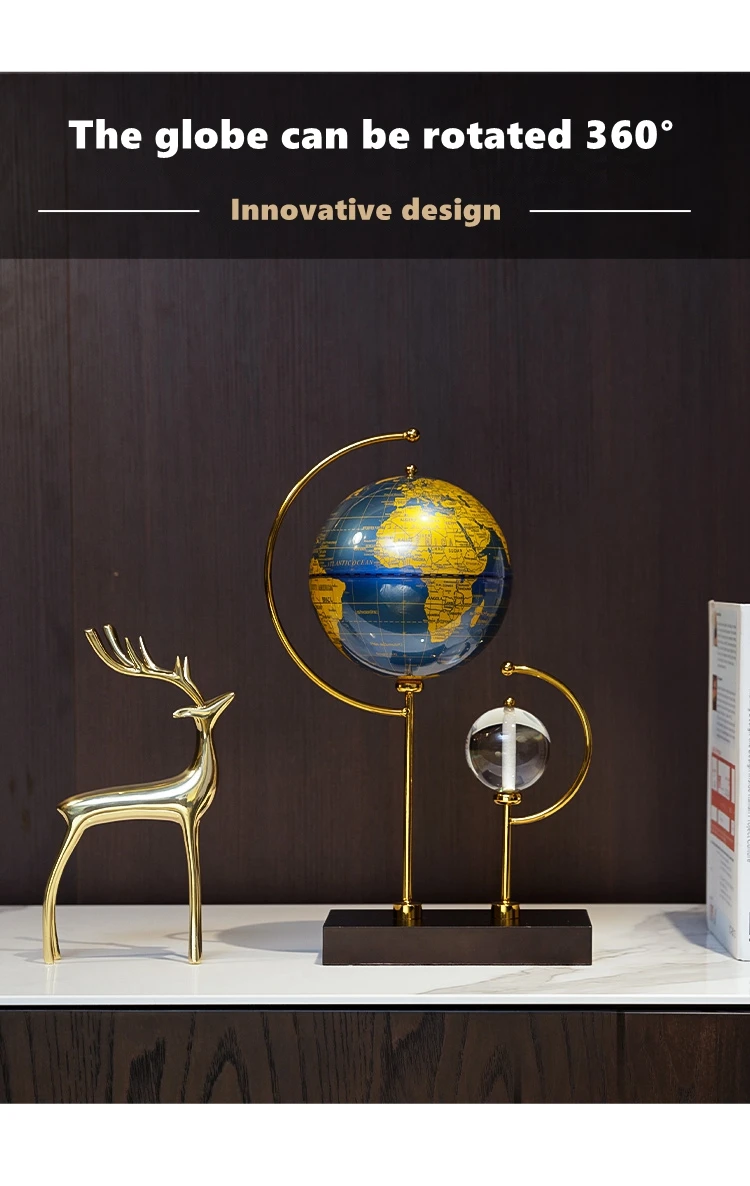 Creative Globe Desktop Ornaments Crystal Decoration