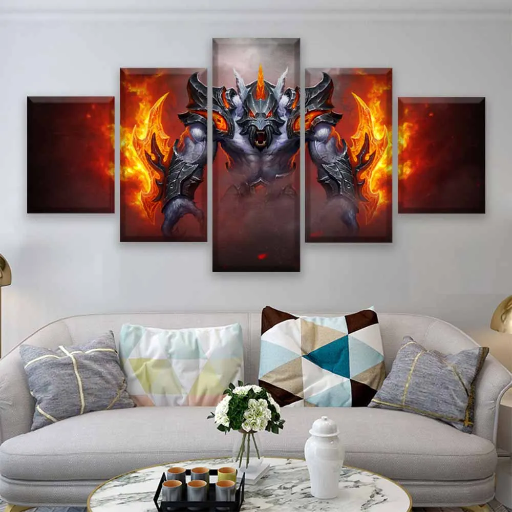  5 Pieces Canvas Painting DOTA 2 Invoker Home Decor For Living Room Printed Wall Art Game Poster Mod