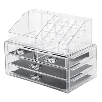 

Large Capacity Makeup Box Large Transparent Acrylic Desktop Multi-drawer Cosmetic Storage Finishing Lipstick Stand