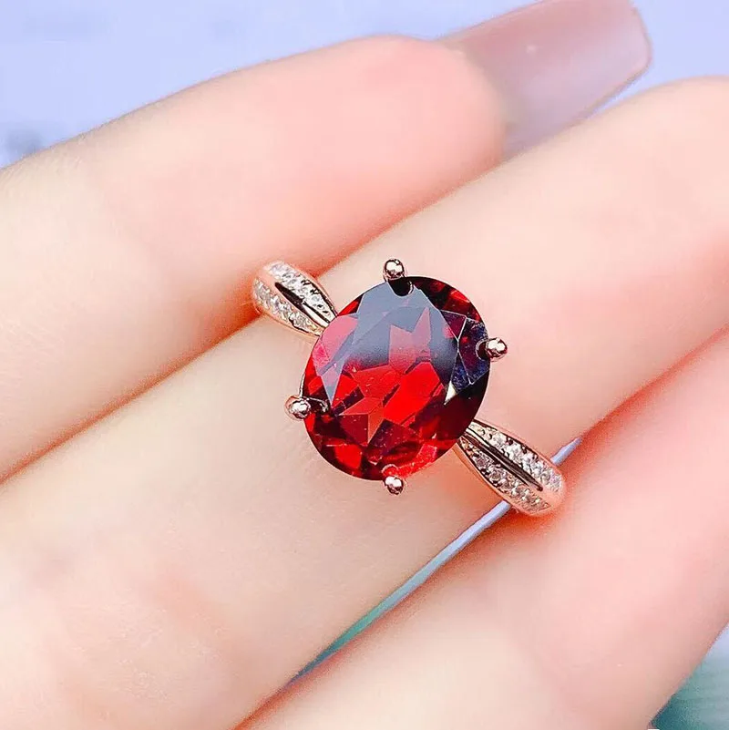 925 Silver Dove Egg Shaped Imitation Ruby Full Diamond Female