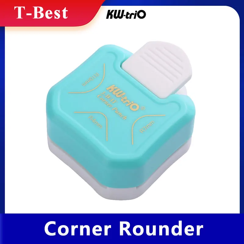KW-trio-cortador de esquina 3 en 1, golpe más redondo, R4/R7/R10mm, cortador de esquina redonda para tarjetas, bolsas de laminación de papel fotográfico