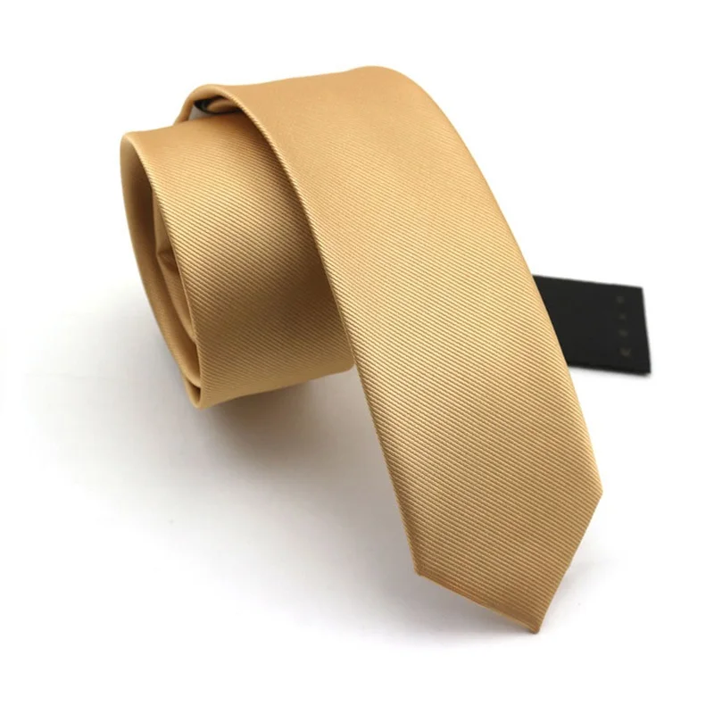 

High Quality 2019 New Designers Brands Fashion Business Casual 6cm Slim Ties for Men Necktie Golden Formal Wedding with Gift Box