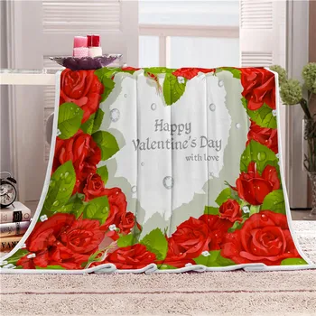 

Sholisa 3D Print Flannel Home Quilt for Travel Blanket Rectangle Warm Comfortable Polyester Spring Autumn Soft Cover