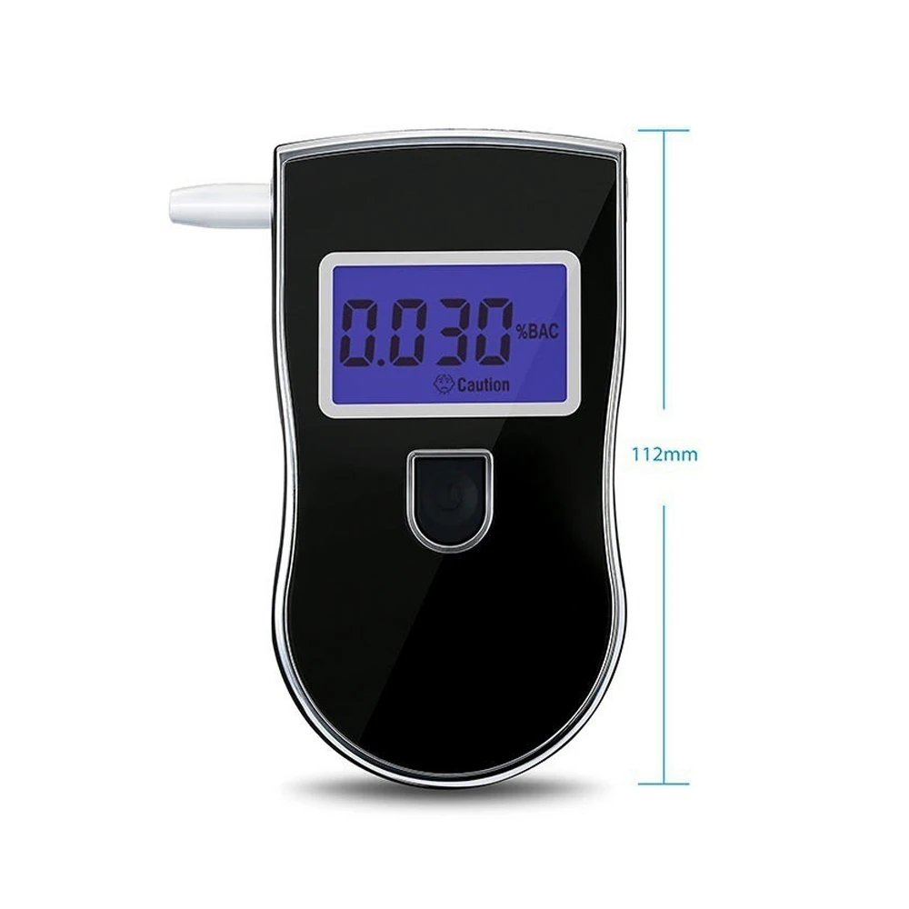 New Policeman Breathalyzer Digital Alcohol Breath Tester alcohol tester 5 Disposable Mouth |