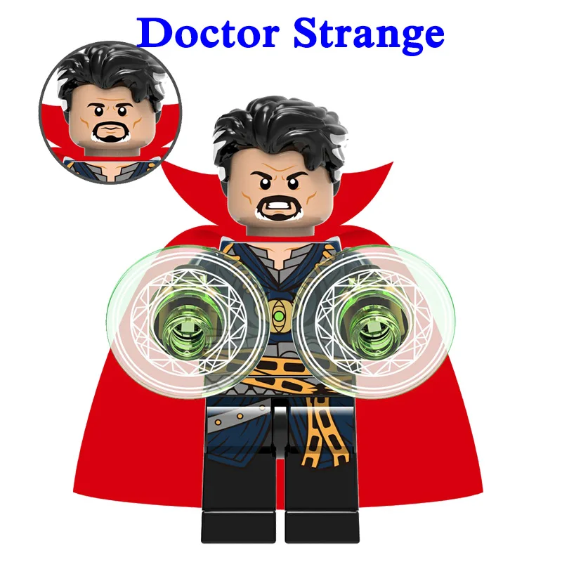 Doctor Strange 1 шт. фигурка супергероя Мститель конец игры капитан Марвел муравьица ОСА Скарлет ведьма строительные блоки игрушки-Халк для детей - Цвет: Doctor Strange