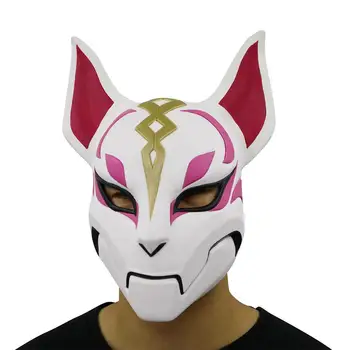

Drift Fox Mask Latex Mask Halloween Mascara Female Adult,Animal Raccoon Cat Head Mask Cospaly Man Game Costumes Accessories