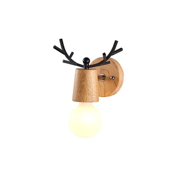 

Wrought iron LED creative personalized antler log wall lamp modern simple restaurant bar corridor corridor wall lamp