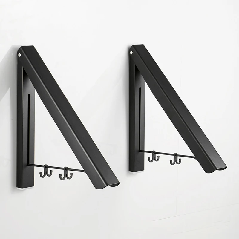 Folding Clothes Hanger Foldable Multifunction Wall Mounted Folding Clothes Hanger Foldable