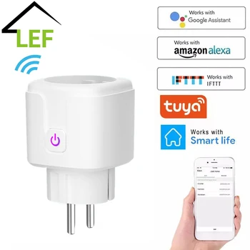 

Smart Plug WiFi Socket EU 16A Power Monitor Timing Function Tuya SmartLife APP Control Works With Alexa Google Assistant