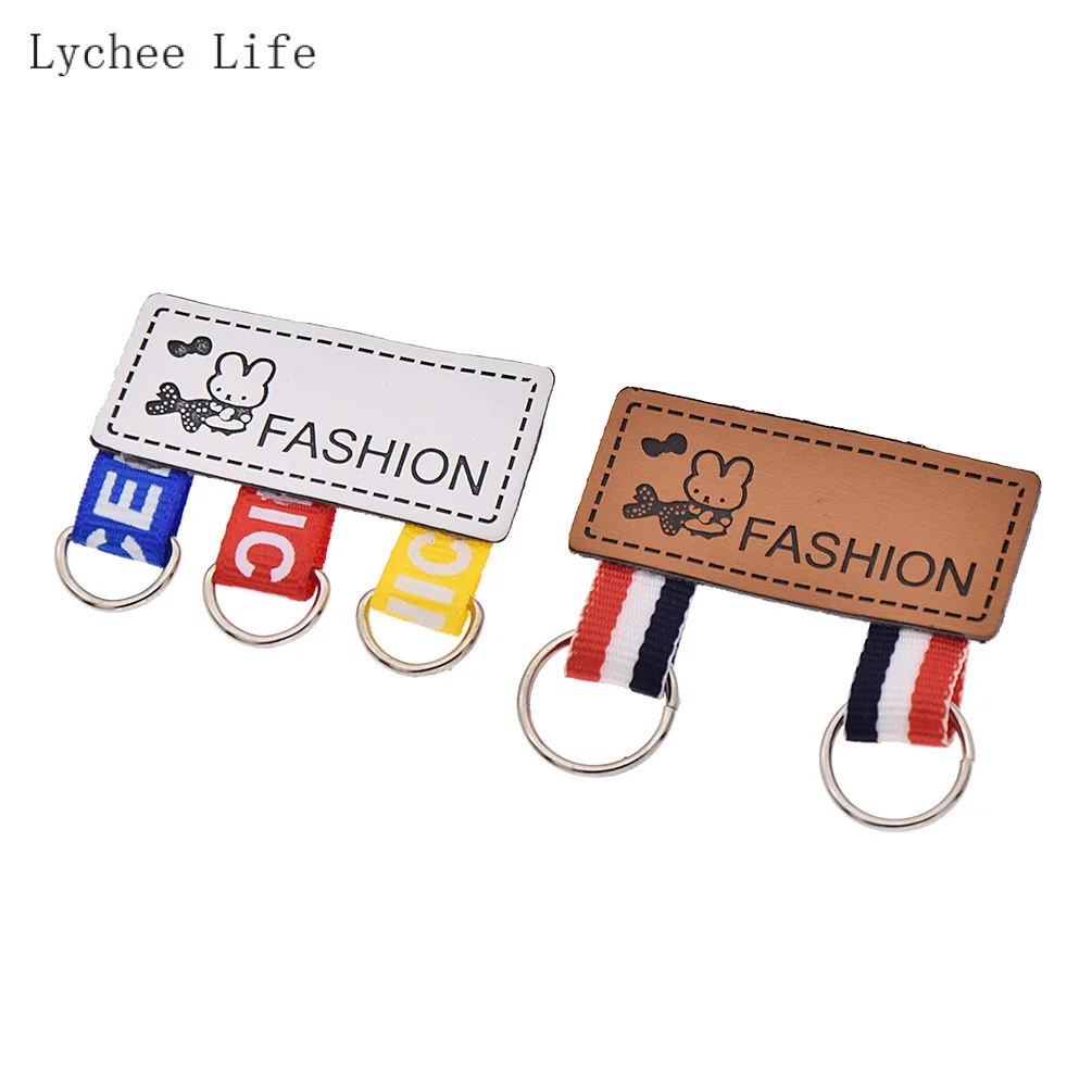 4.5 x2cm 8Pcs 8 16 шт. милый кролик ручной работы кожаные этикетки для одежды бирки для одежды Diy Швейные материалы - Цвет: 4.5 x2cm 8Pcs