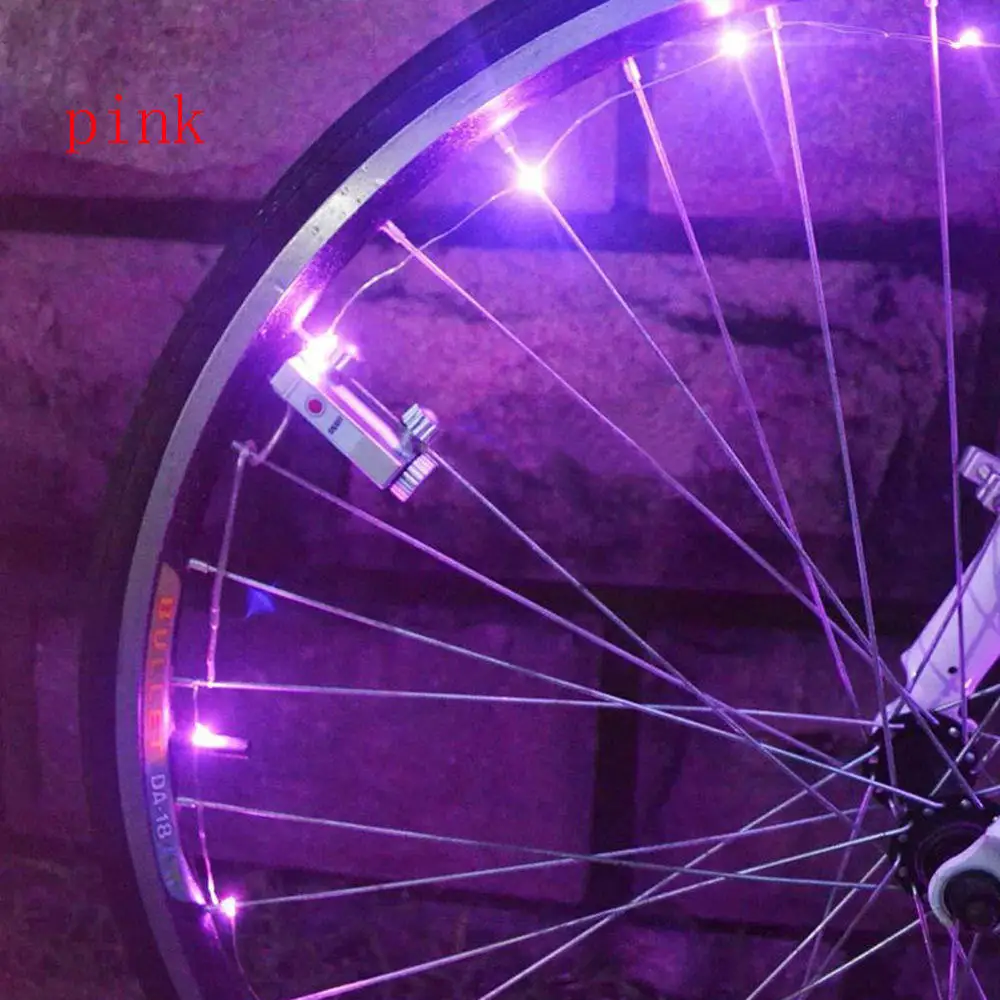 20 LED Bicycle Bike Cycling Rim Lights LED Wheel Spoke Light String Strip Lamp