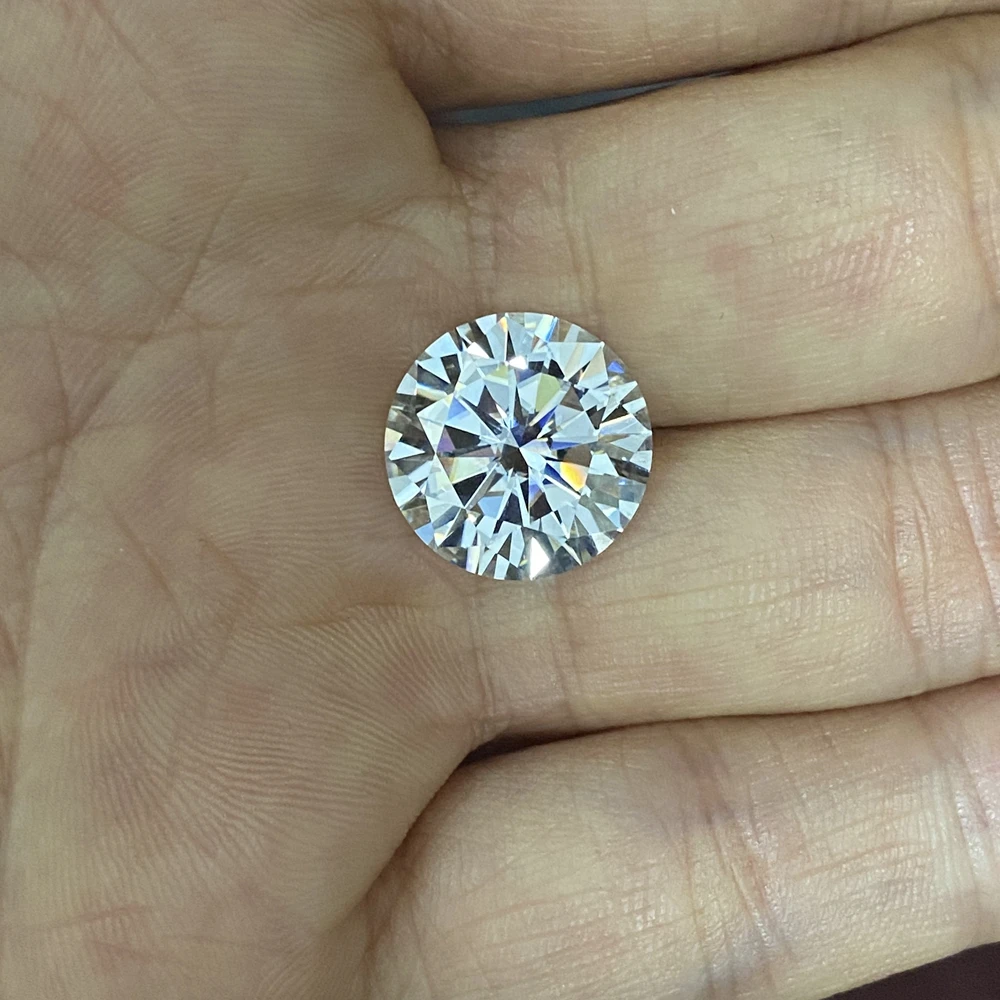 100% Promise Pass Positive Diamond Tester 3  Excellent Cut 1 Carat 6.5mm Round White Loose Moissanite Gemstone