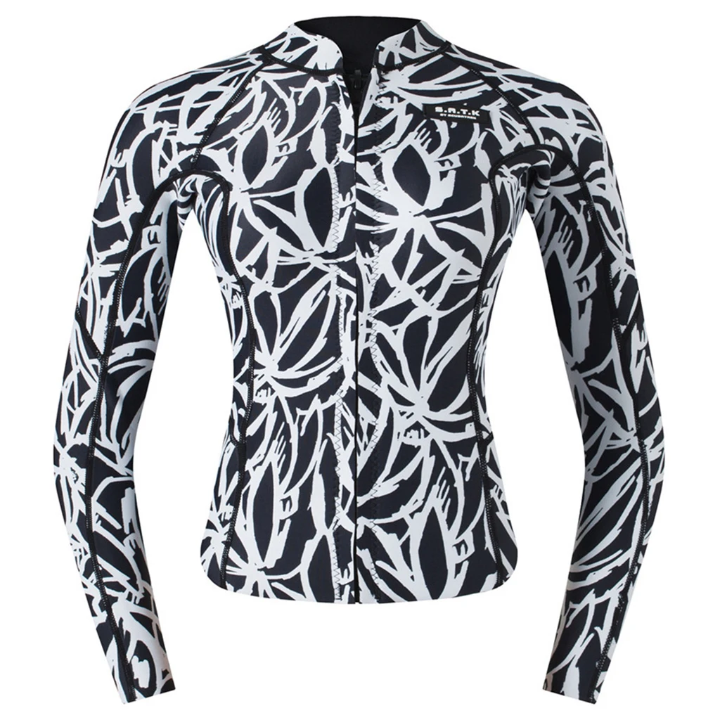 

Premium Neoprene Wetsuit Jacket Front Zipper and Long Sleeve Workout Top Suit for Swimming Snorkeling Surfing Canoeing Hiking